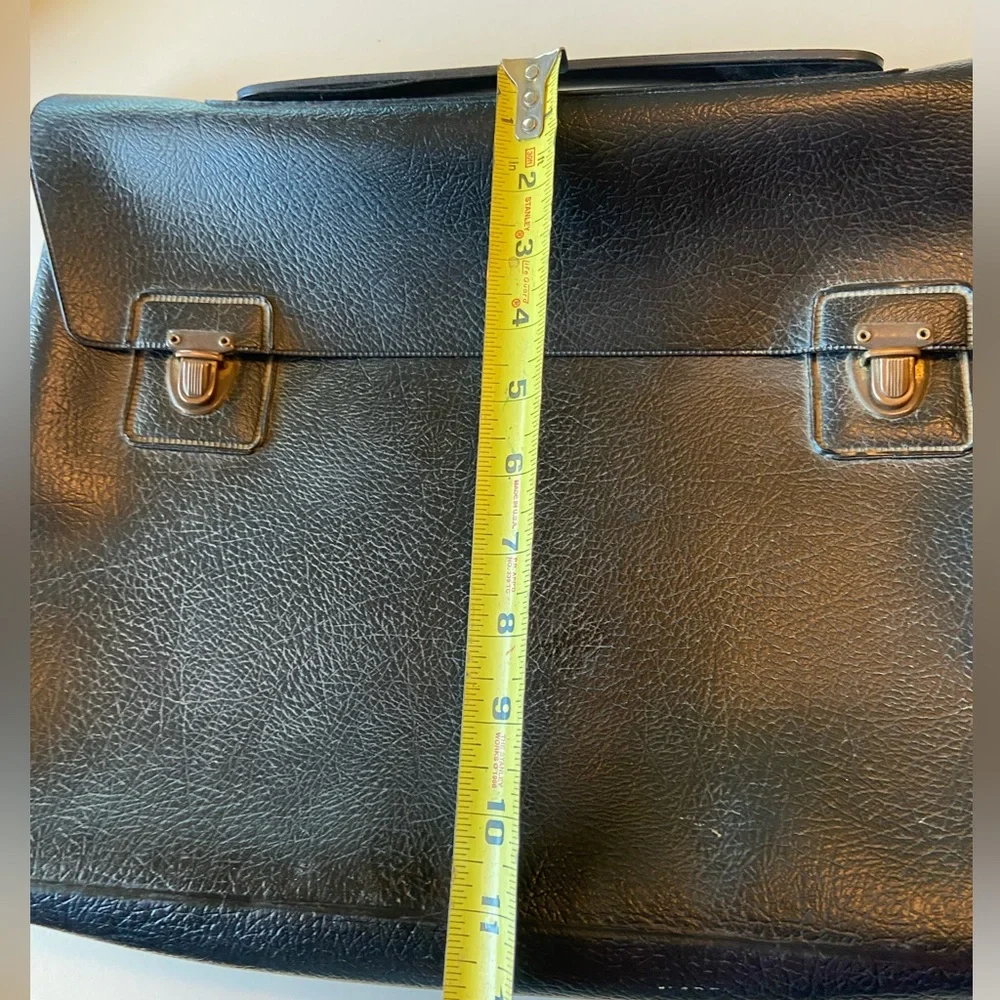 Vintage US Army Government Issue Black Vinyl Briefcase W/ Provenance RARE